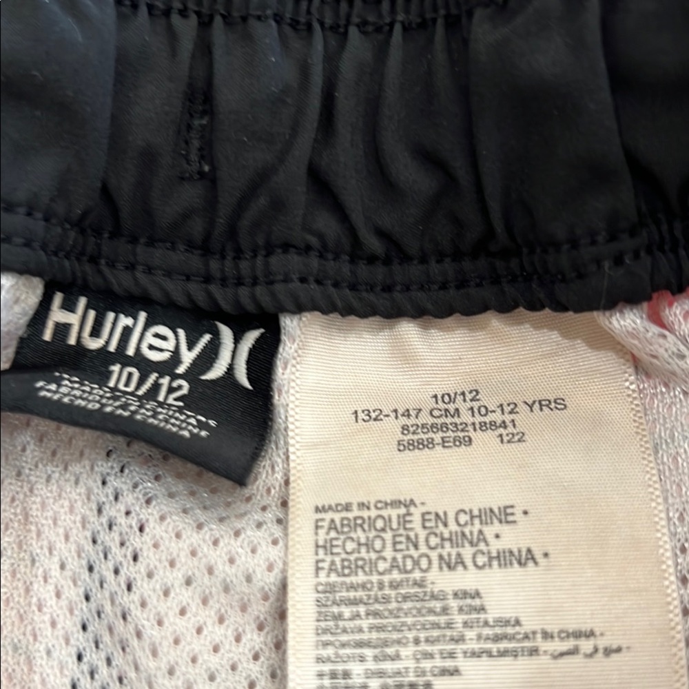 Hurley Neon Striped Shorts - Size 10/12 - Picture 5 of 7